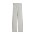 Brunello Cucinelli Pantalones Vaqueros de Algodón Beige