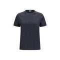 Camiseta de algodón gris Brunello Cucinelli