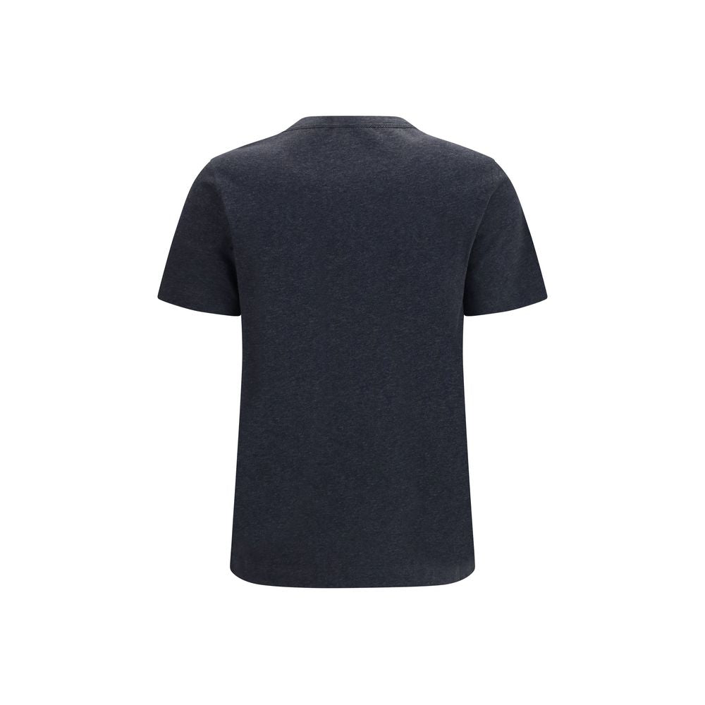 Camiseta de algodón gris Brunello Cucinelli