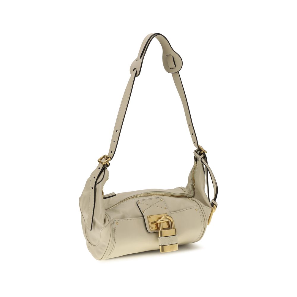 Bolso de hombro Chloé de piel de becerro beige Bos Taurus