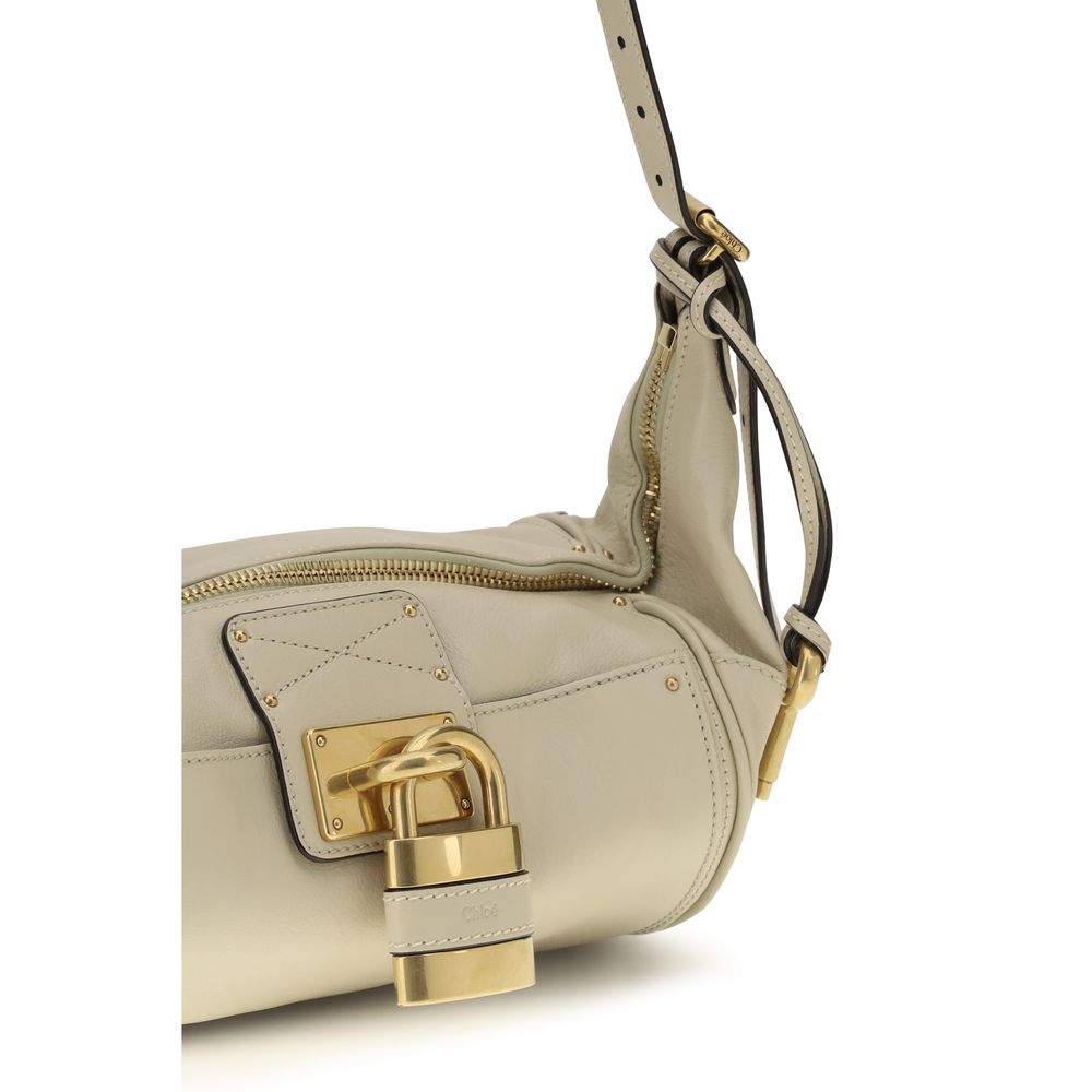 Bolso de hombro Chloé de piel de becerro beige Bos Taurus