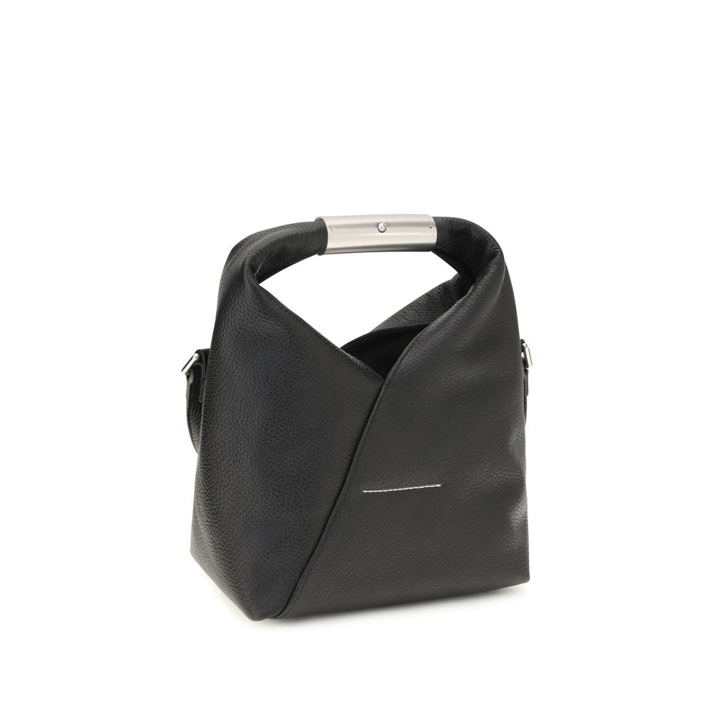 Bolso de Hombro MM6 en Piel de Becerro Negra (Bos Taurus)