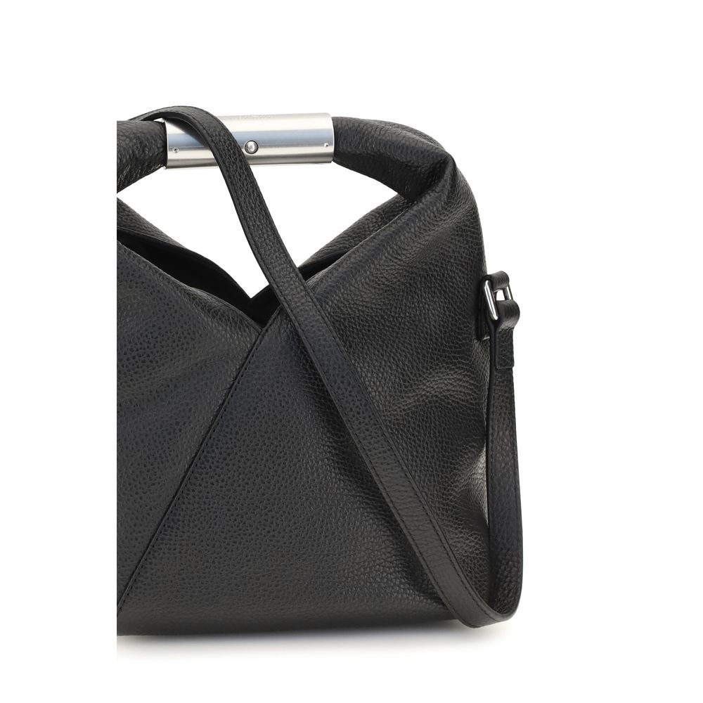 Bolso de Hombro MM6 en Piel de Becerro Negra (Bos Taurus)