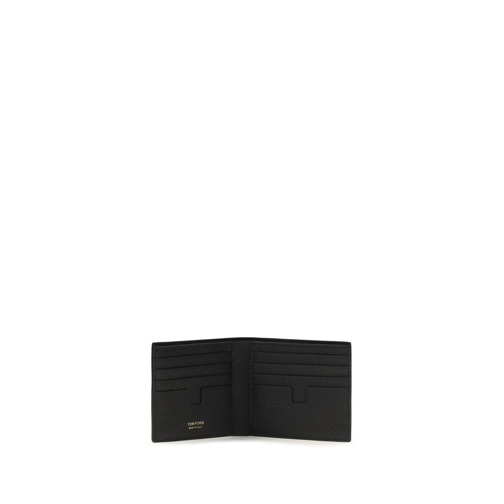 Billetera Tom Ford de piel de becerro negra Bos Taurus