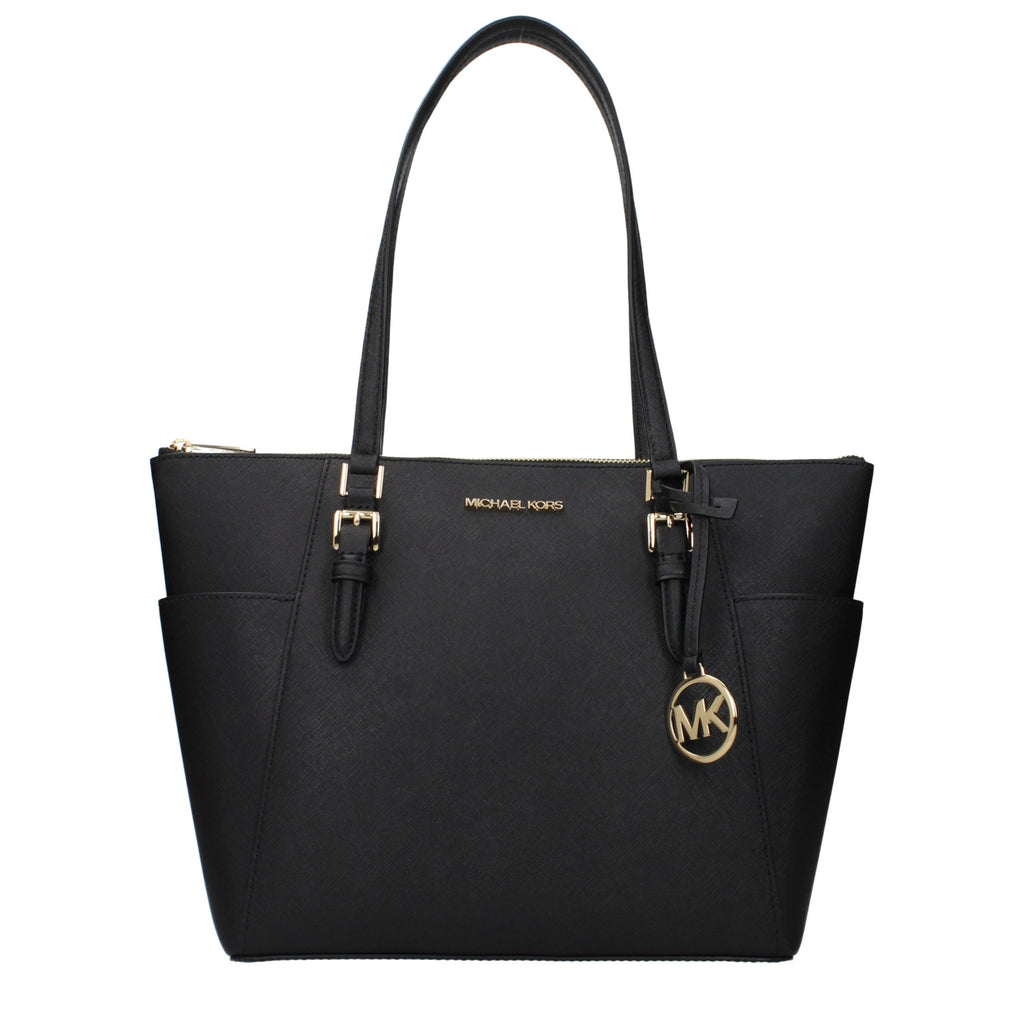 Bolso de hombro Michael Kors de cuero negro