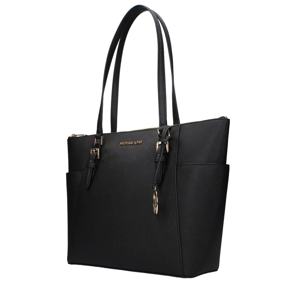 Bolso de hombro Michael Kors de cuero negro