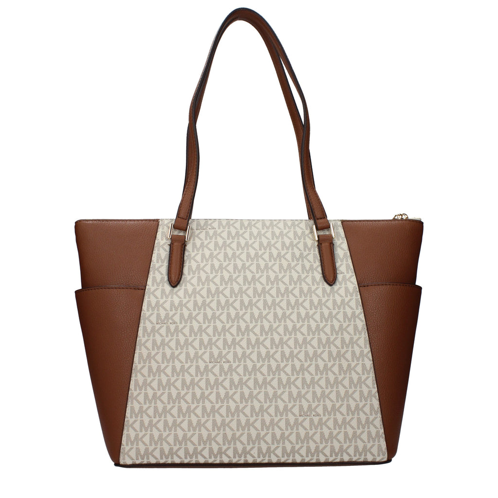 Bolso de hombro Michael Kors de cuero beige