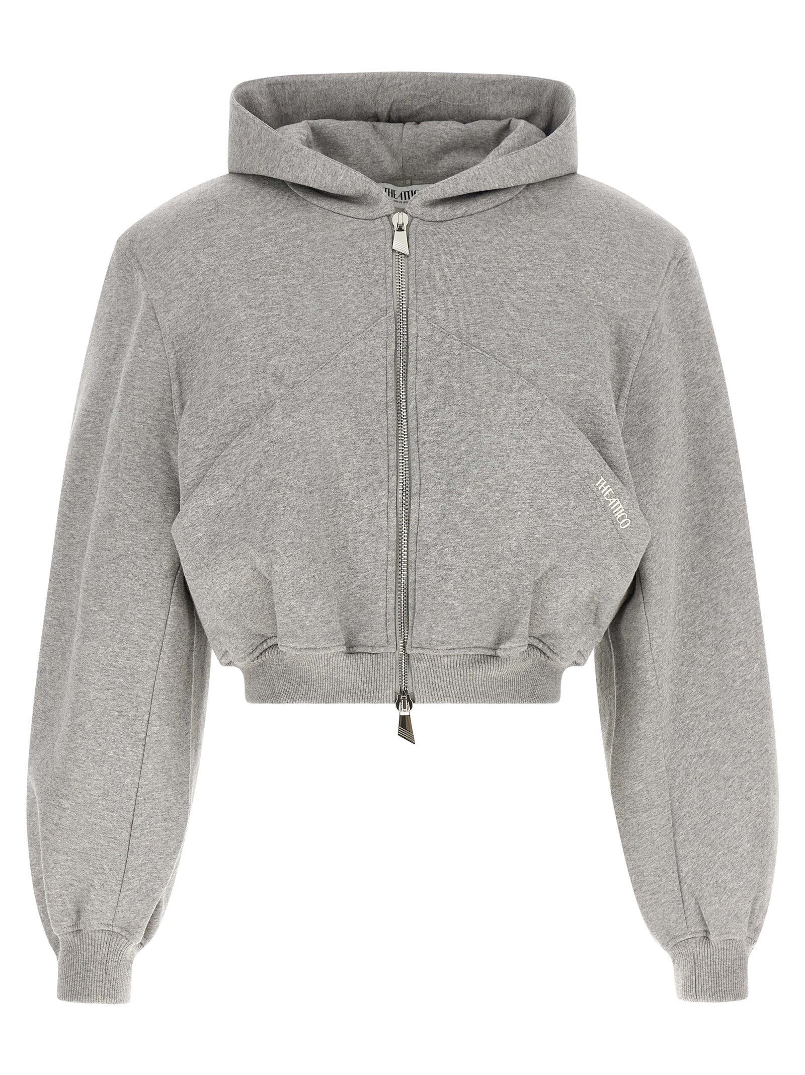 La sudadera de algodón gris The Attico