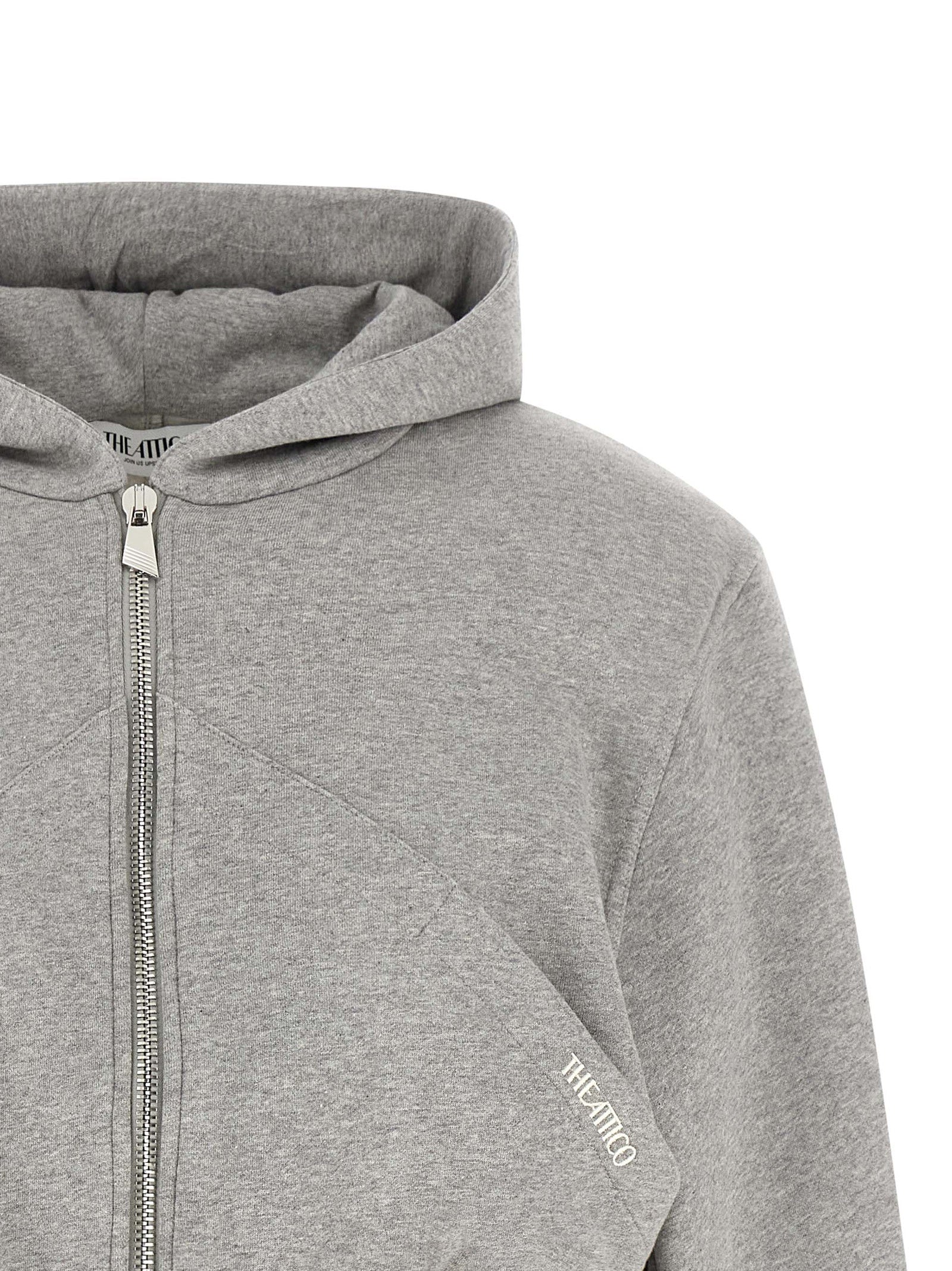 La sudadera de algodón gris The Attico