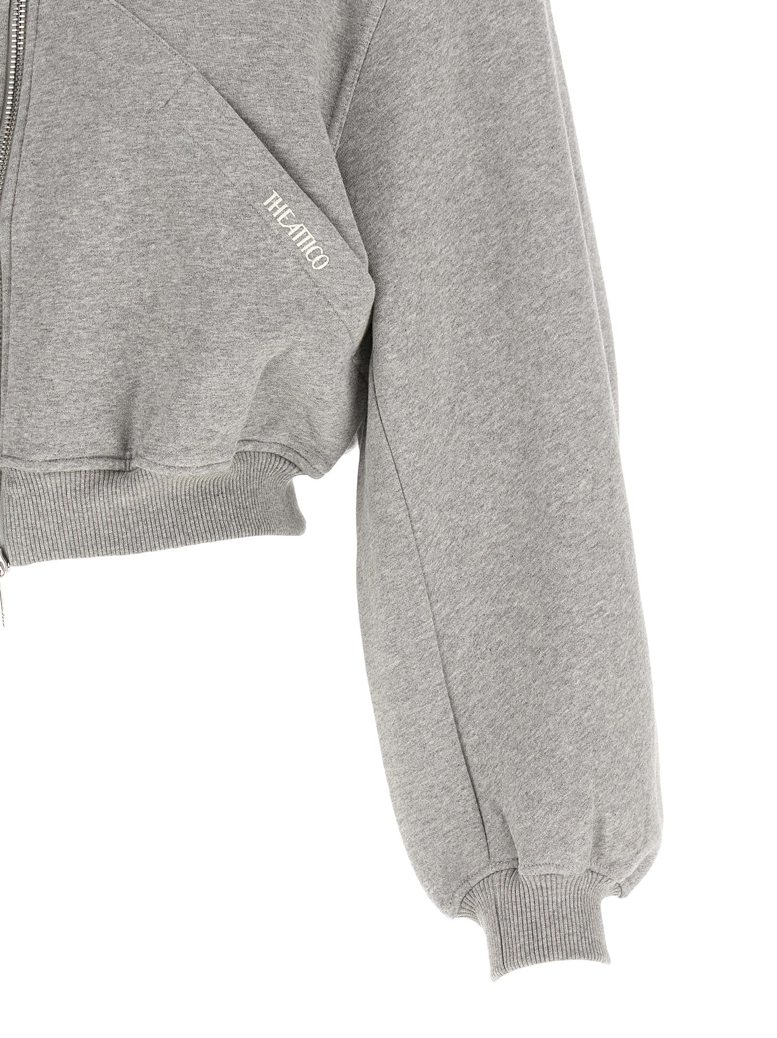 La sudadera de algodón gris The Attico