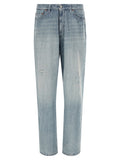 MM6 Maison Margiela Blue Cotton Straight-Leg Jeans