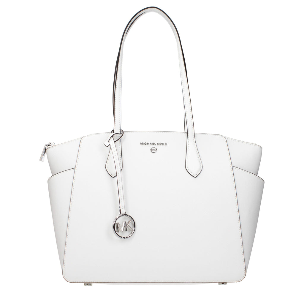 Bolso de hombro Michael Kors de cuero blanco