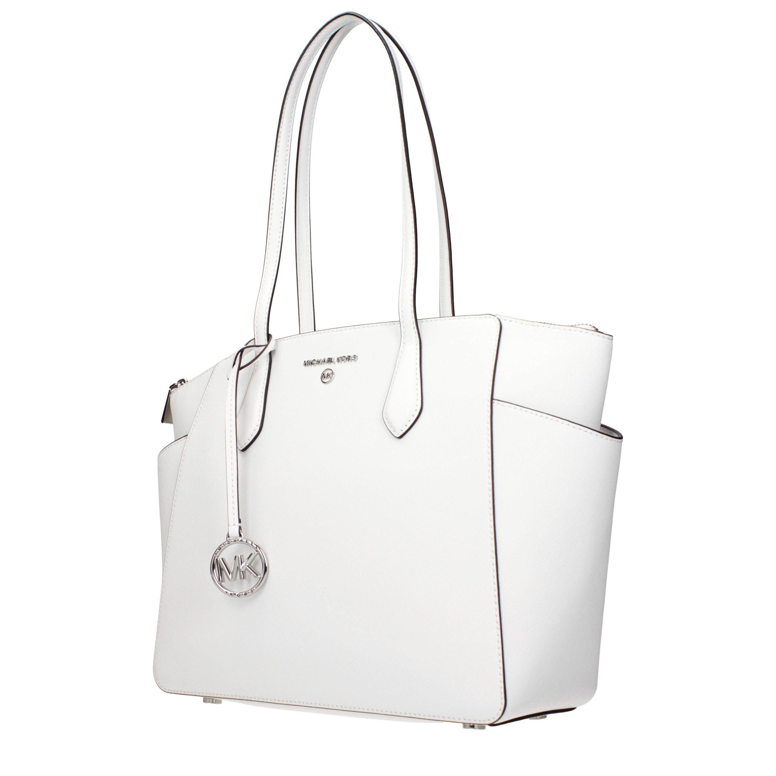 Bolso de hombro Michael Kors de cuero blanco
