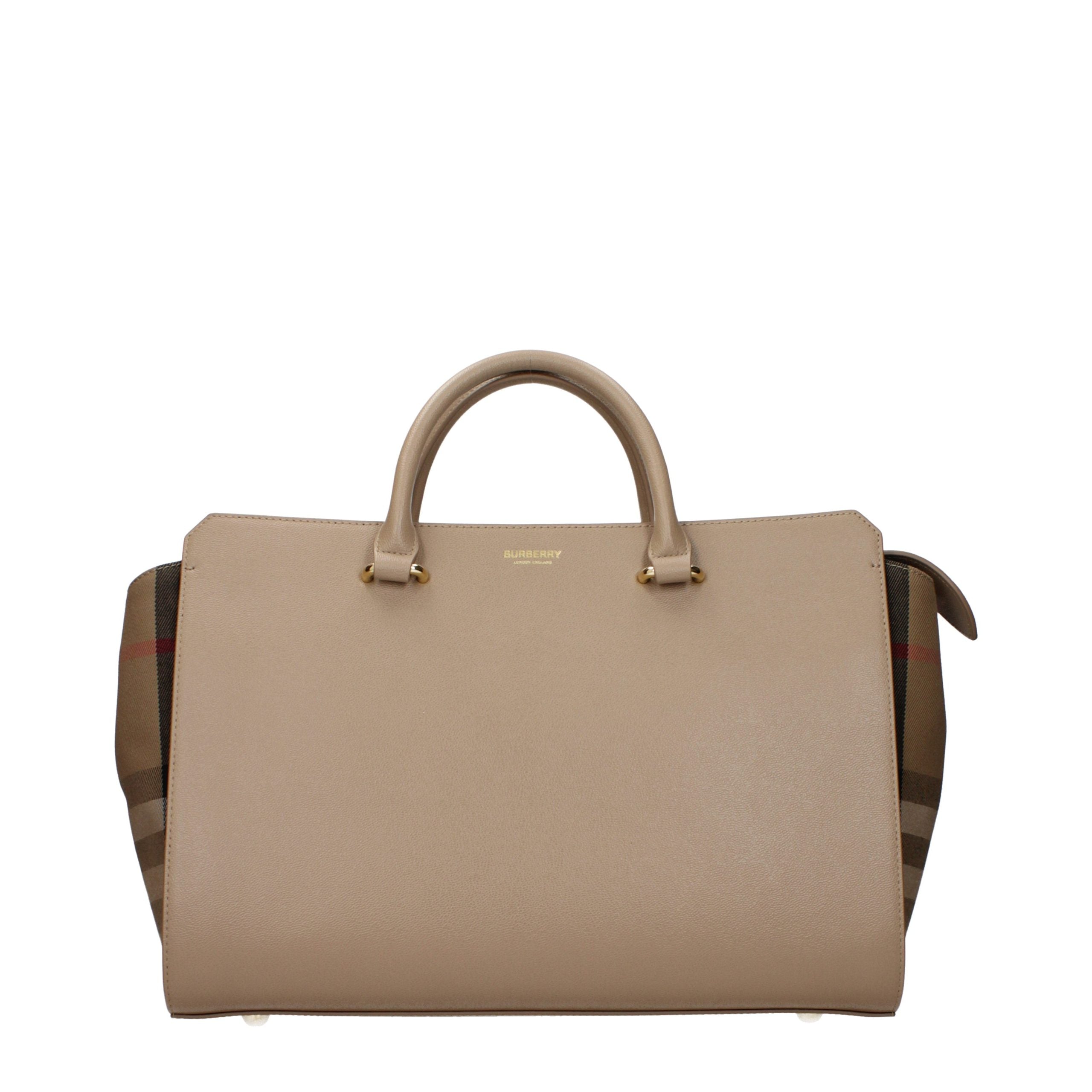 Bolso de mano Burberry de piel beige