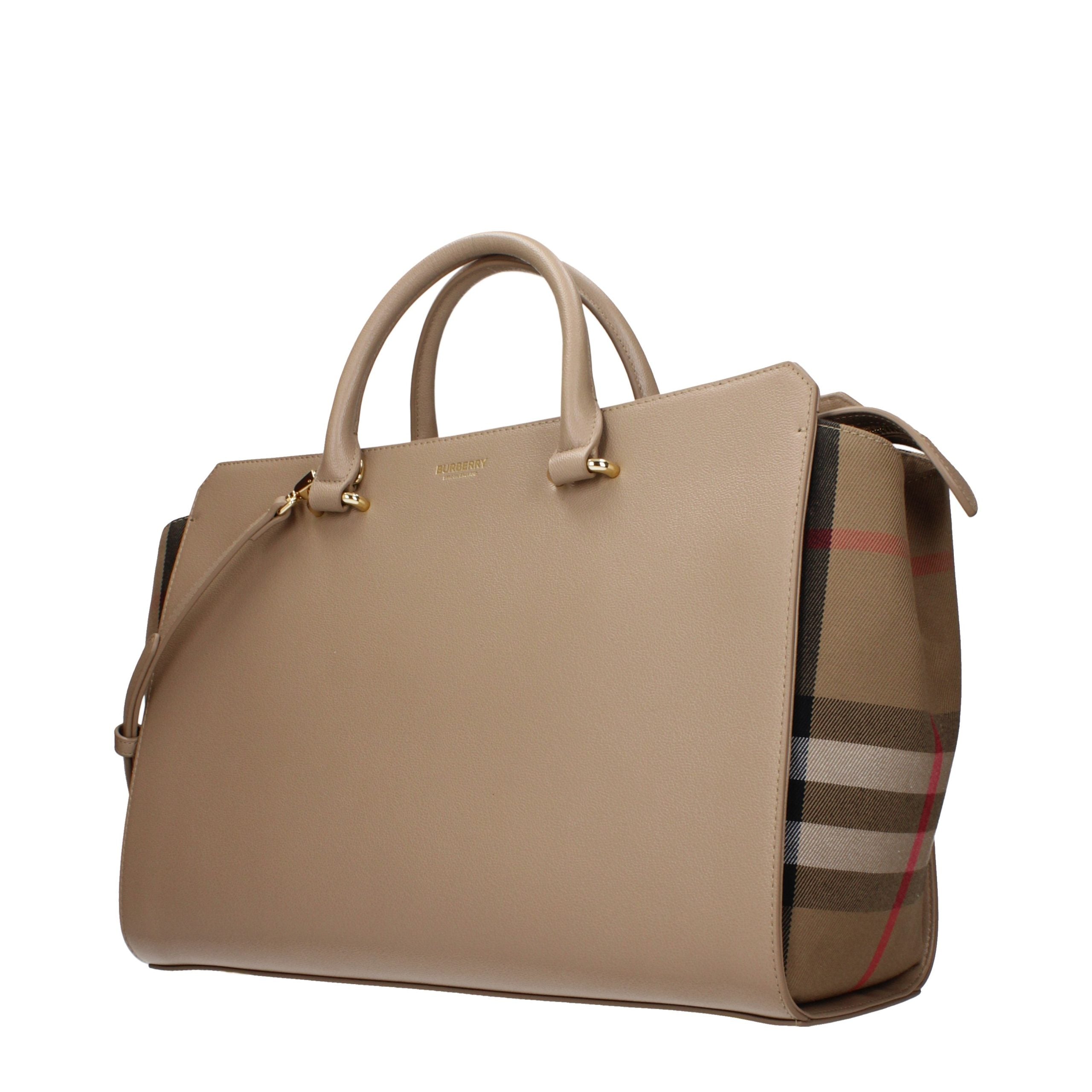 Bolso de mano Burberry de piel beige