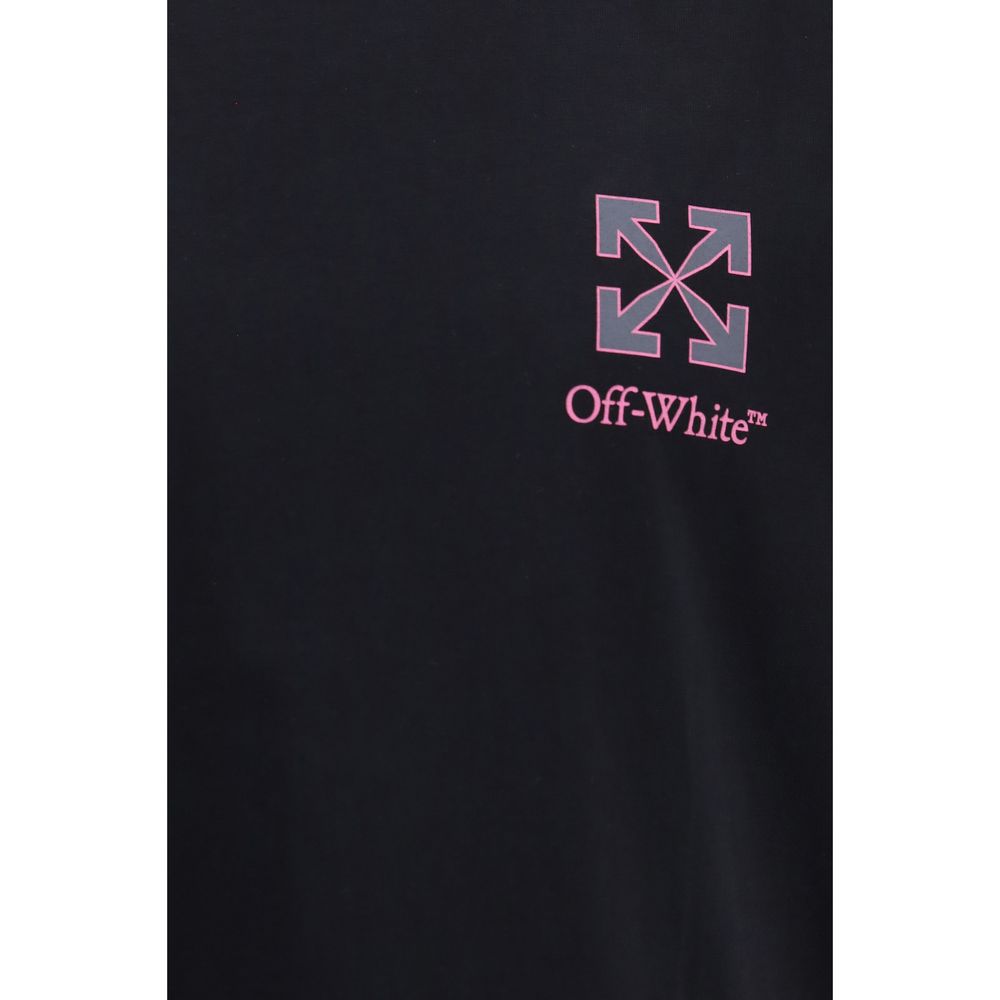 Camiseta de algodón negra Off-White