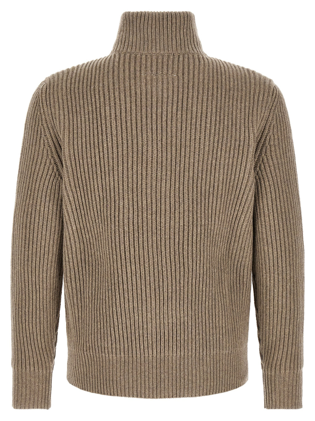 MM6 Maison Margiela Beige Wool Full-Length Jacket