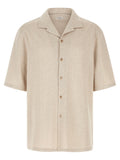 Brunello Cucinelli Beige Linen Blouse