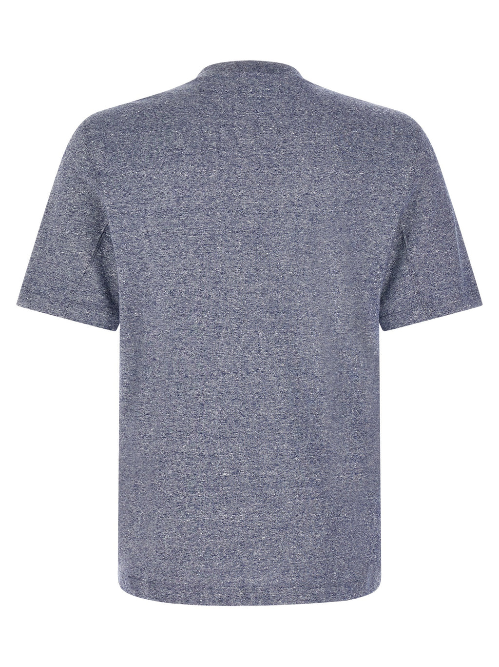 Camiseta de lino azul Brunello Cucinelli
