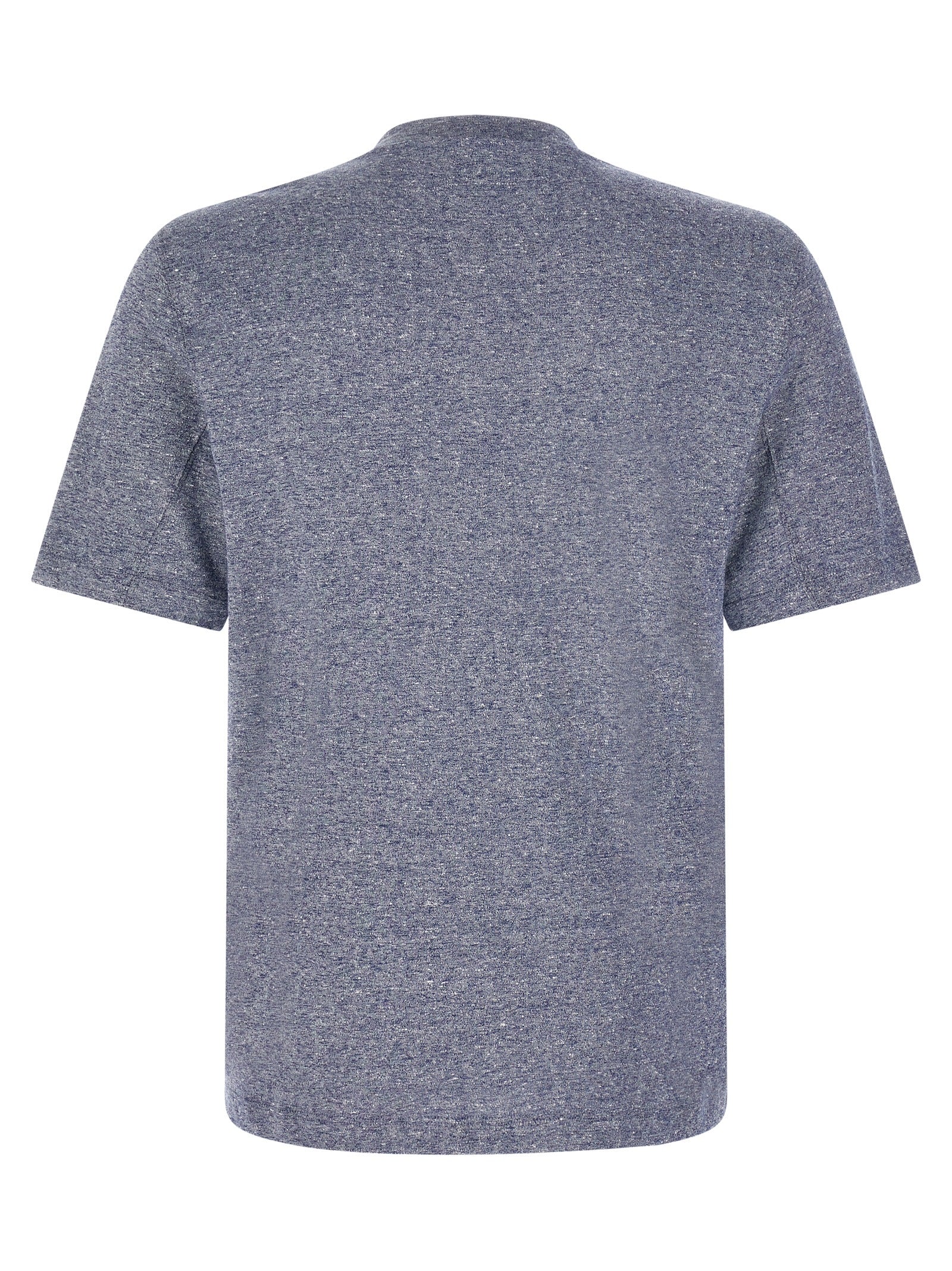 Camiseta de lino azul Brunello Cucinelli