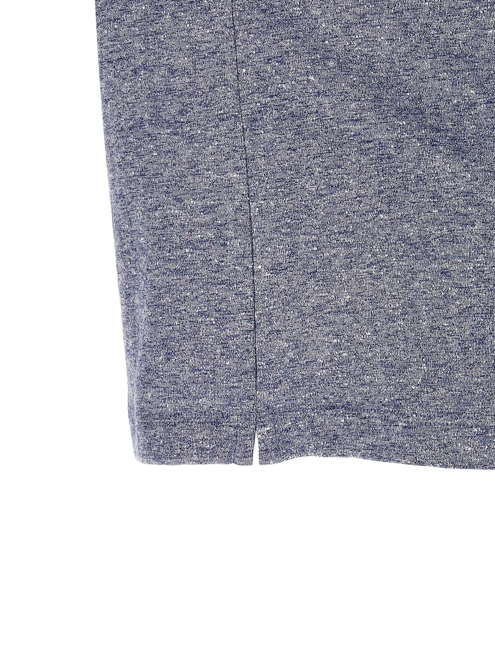 Camiseta de lino azul Brunello Cucinelli