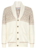 Cárdigan Brunello Cucinelli de algodón beige