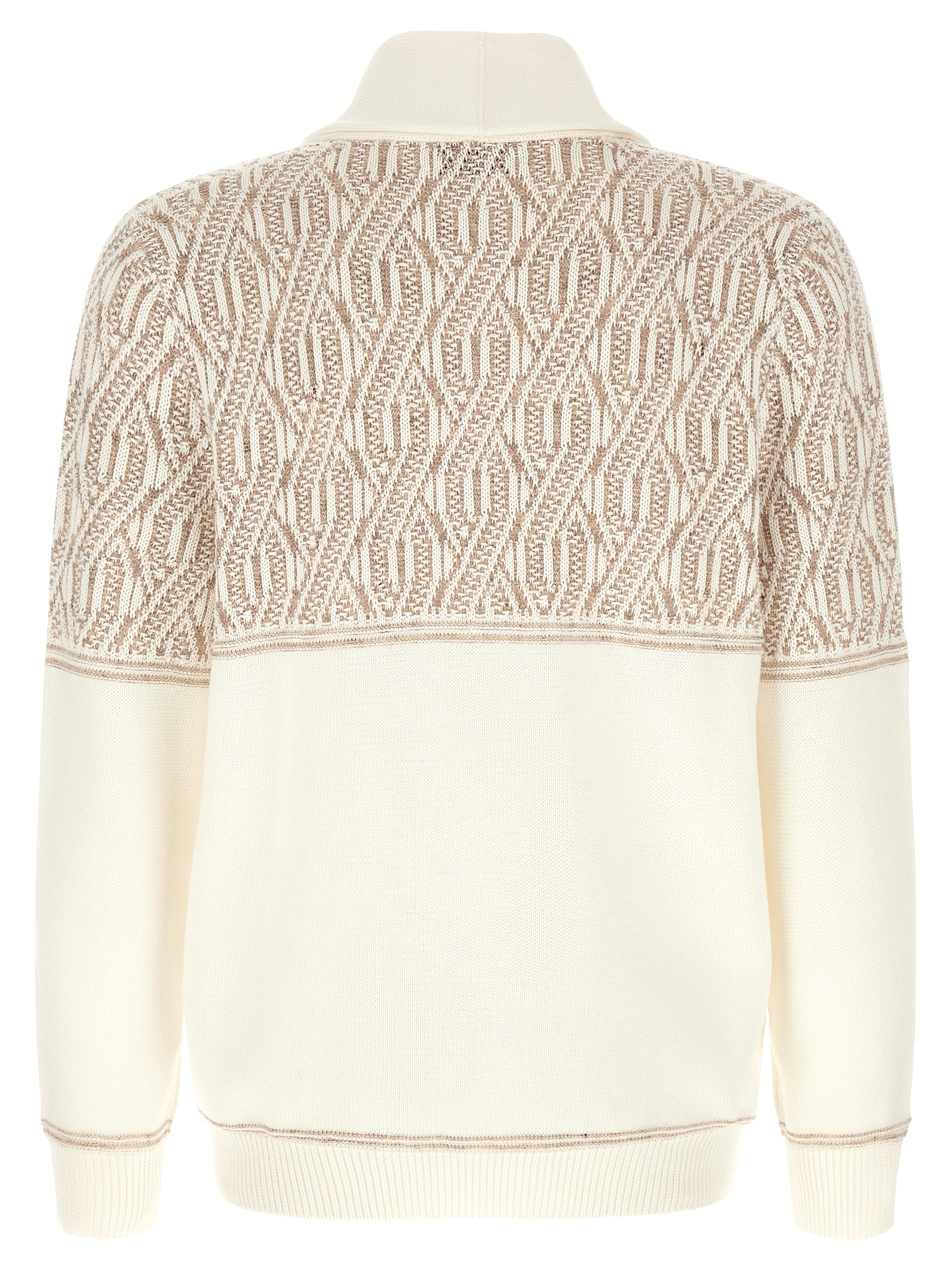Cárdigan Brunello Cucinelli de algodón beige