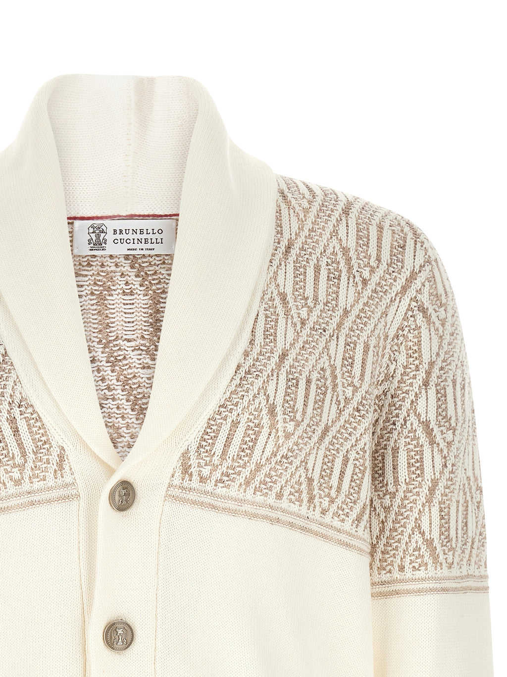 Cárdigan Brunello Cucinelli de algodón beige