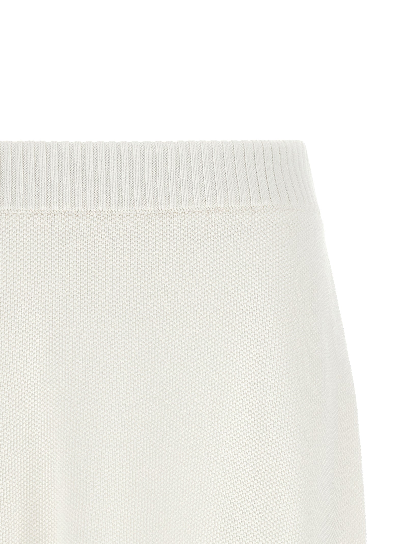 Brunello Cucinelli Falda Larga de Algodón Blanca