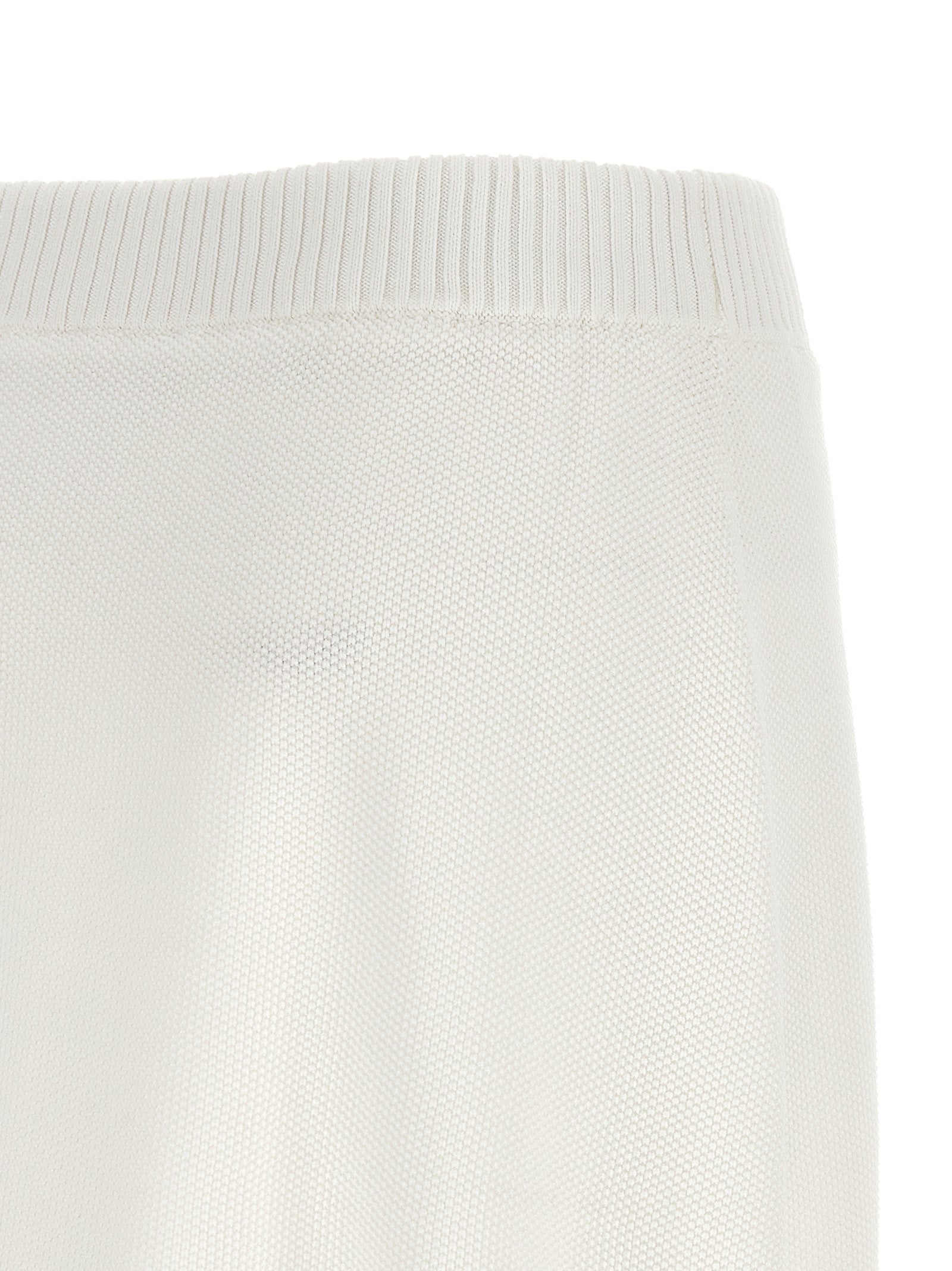 Brunello Cucinelli Falda Larga de Algodón Blanca
