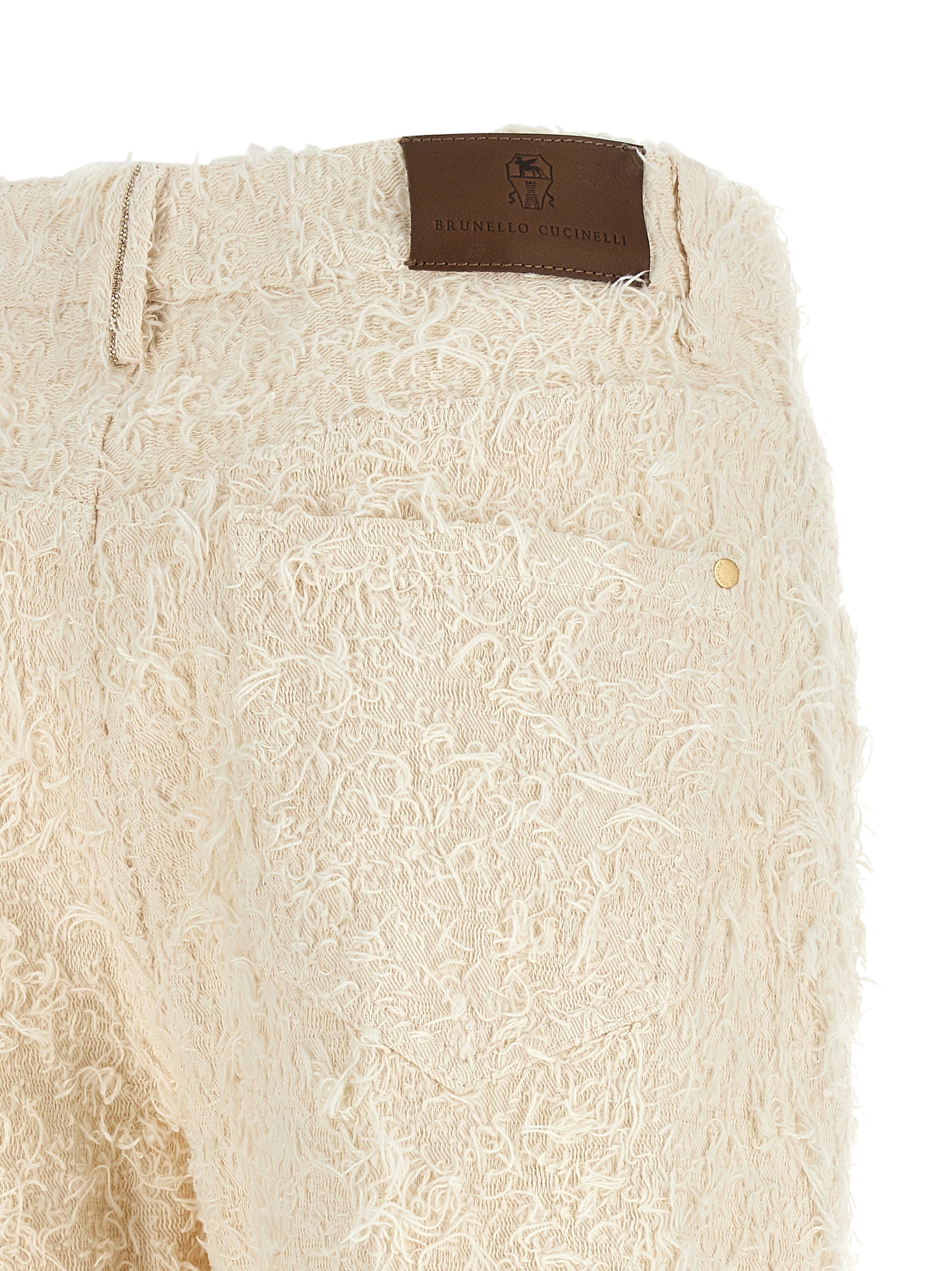 Brunello Cucinelli Pantalón Casual de Algodón Beige