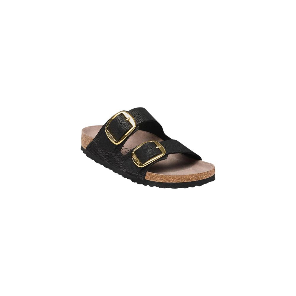 Sandalias planas de mujer Birkenstock de material sintético negro