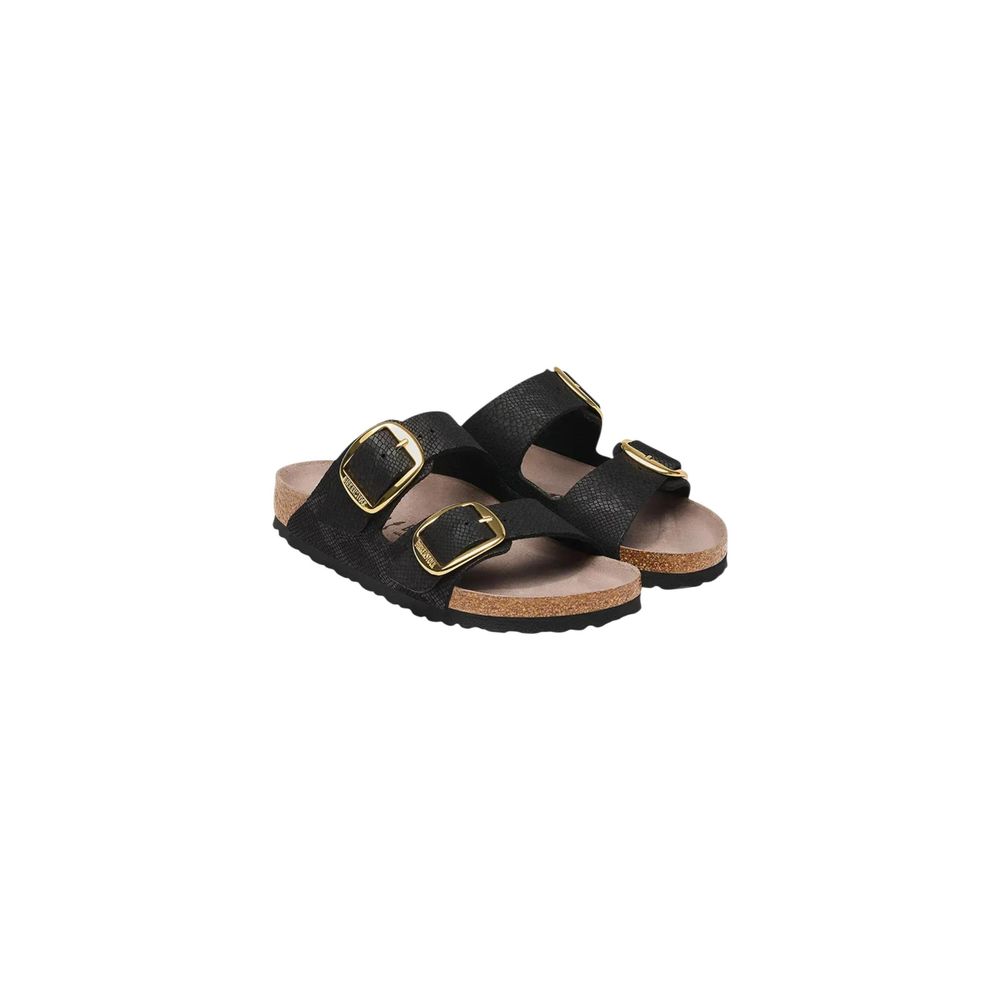 Sandalias planas de mujer Birkenstock de material sintético negro