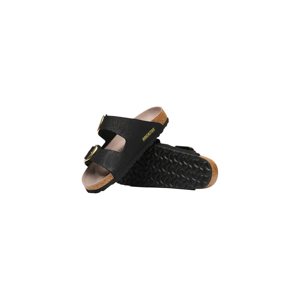 Sandalias planas de mujer Birkenstock de material sintético negro