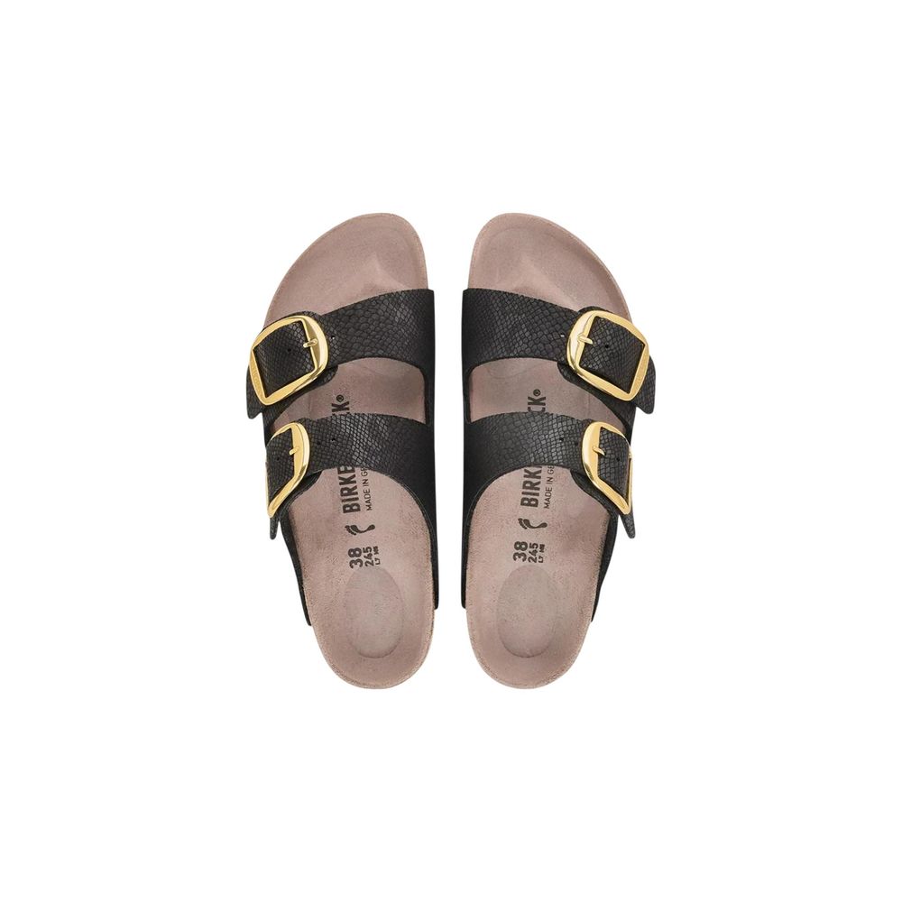 Sandalias planas de mujer Birkenstock de material sintético negro