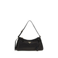 Bolso de hombro Prada de piel de becerro negra Bos Taurus