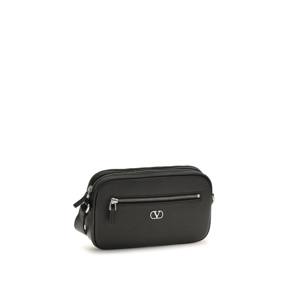 Cartera Valentino Garavani de piel de becerro negra Bos Taurus