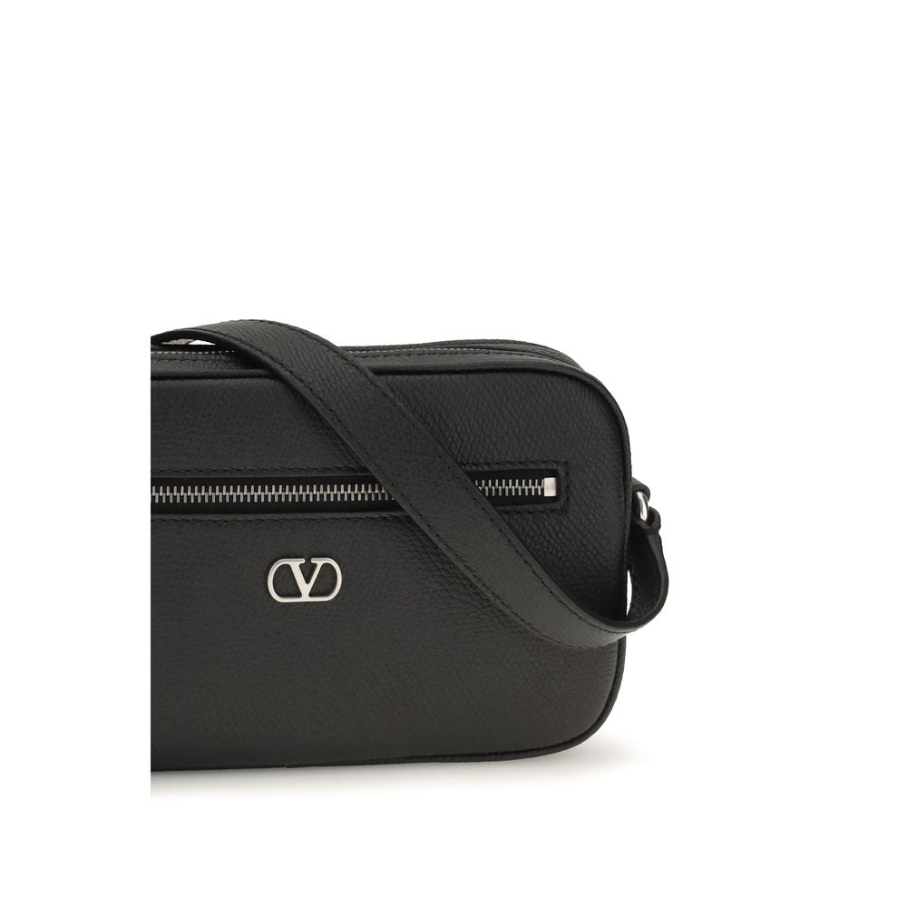 Cartera Valentino Garavani de piel de becerro negra Bos Taurus