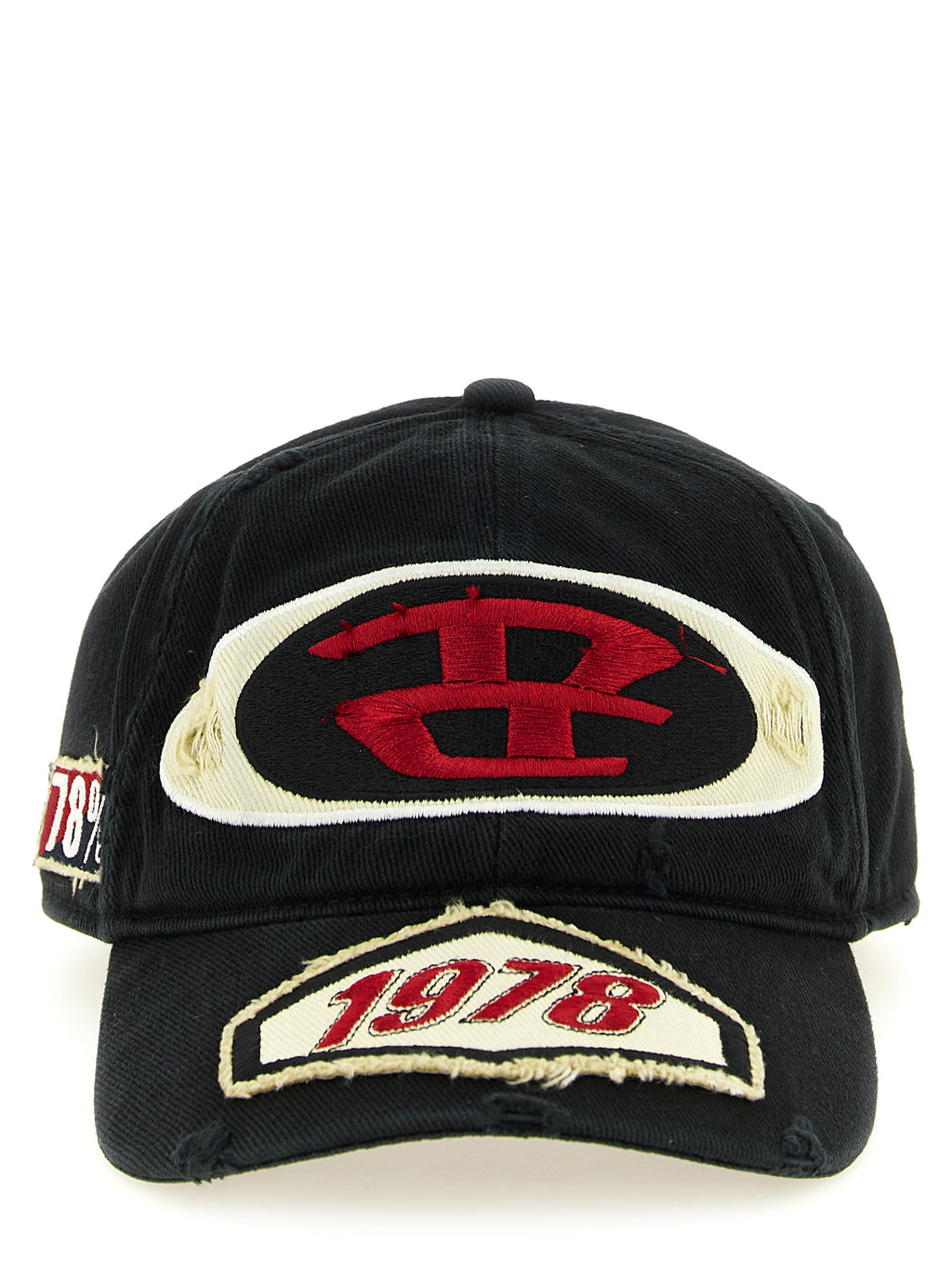 Diesel Black Cotton Cap (Baseball Hat)