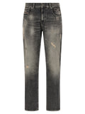 Diesel Gray Cotton Skinny Jeans