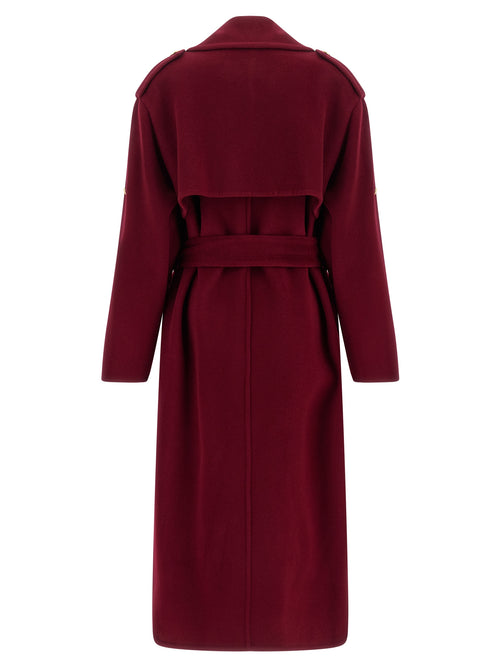 Manteau en Laine Multicolore Alberta Ferretti