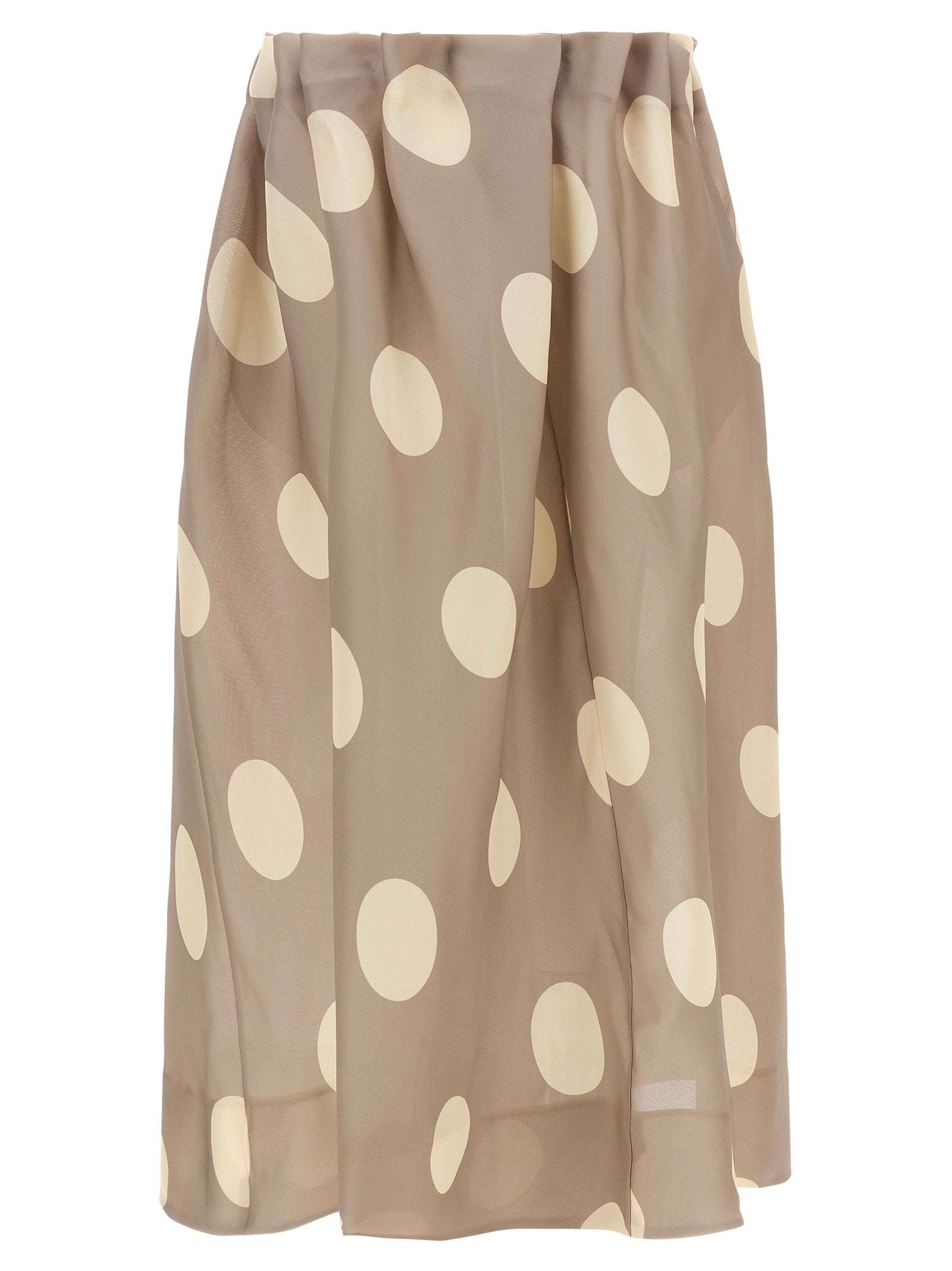 Khaite Gray Silk Mini Skirt