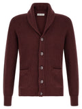 Brunello Cucinelli Bordeaux Cotton Cardigan
