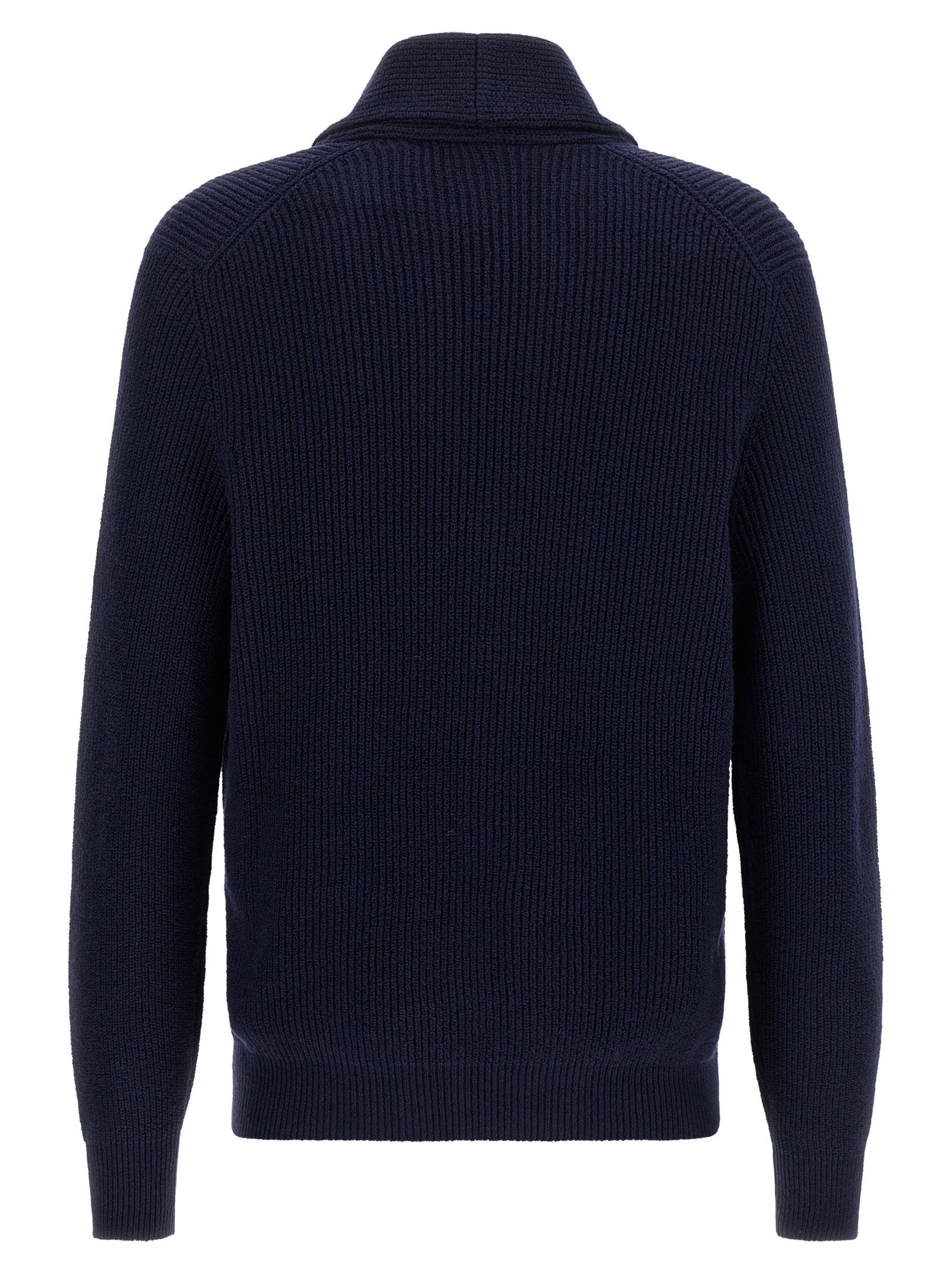 Cárdigan azul de algodón Brunello Cucinelli