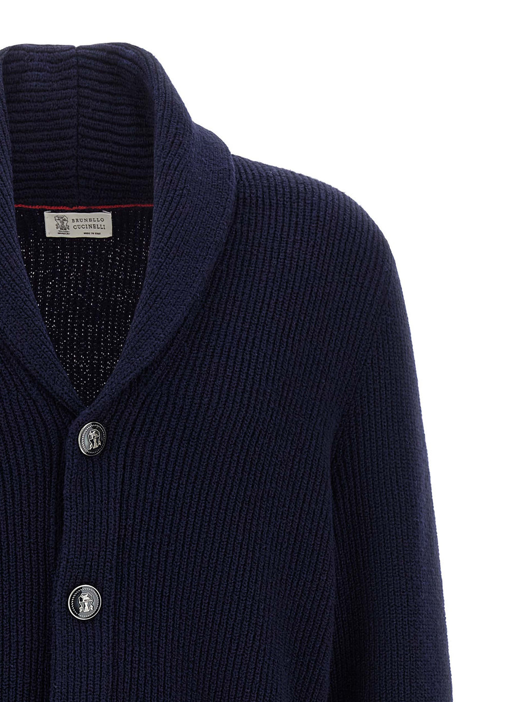Cárdigan azul de algodón Brunello Cucinelli