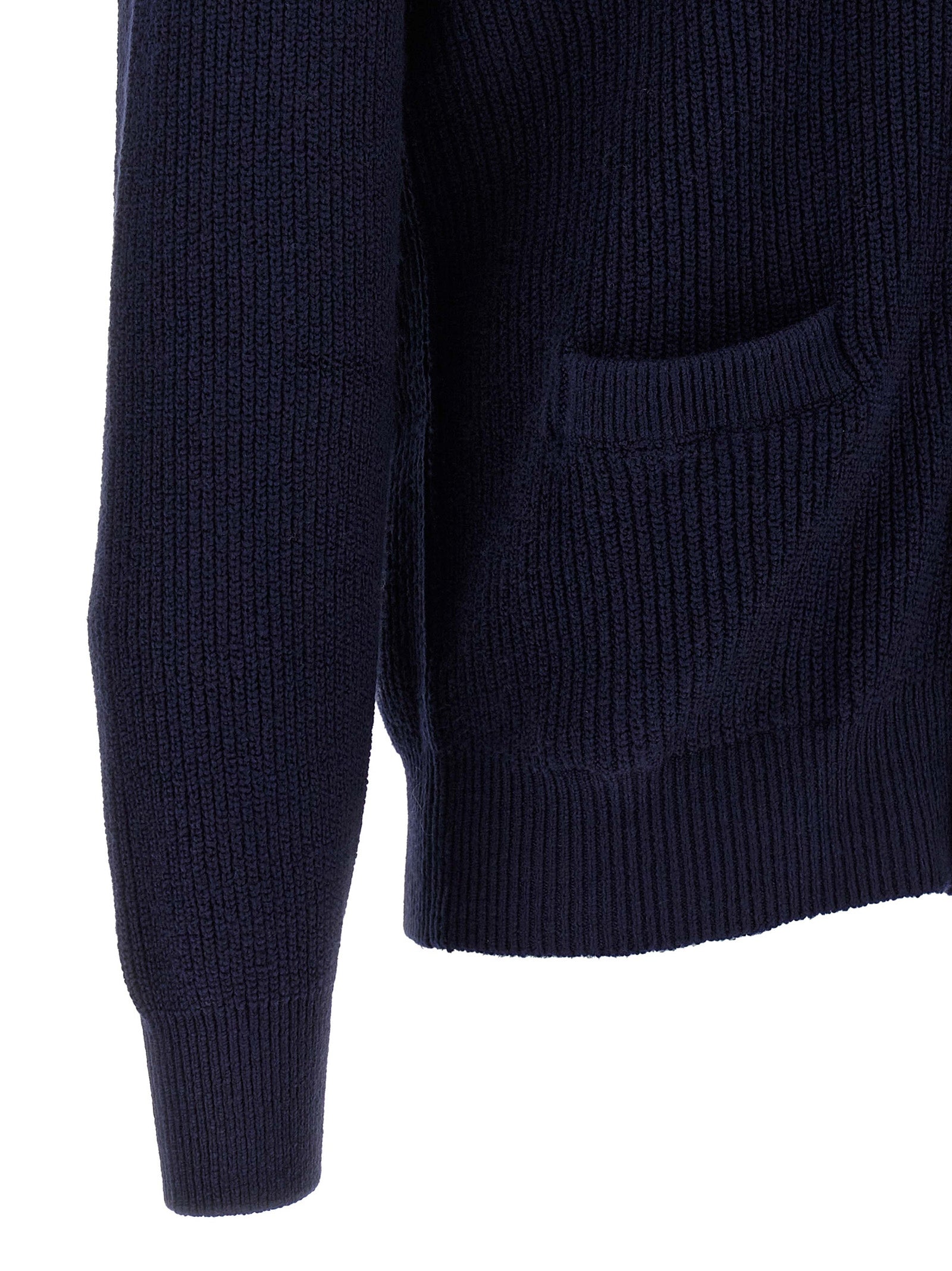 Cárdigan azul de algodón Brunello Cucinelli