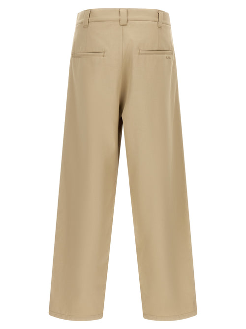 Pantalones casuales de algodón beige A.P.C.