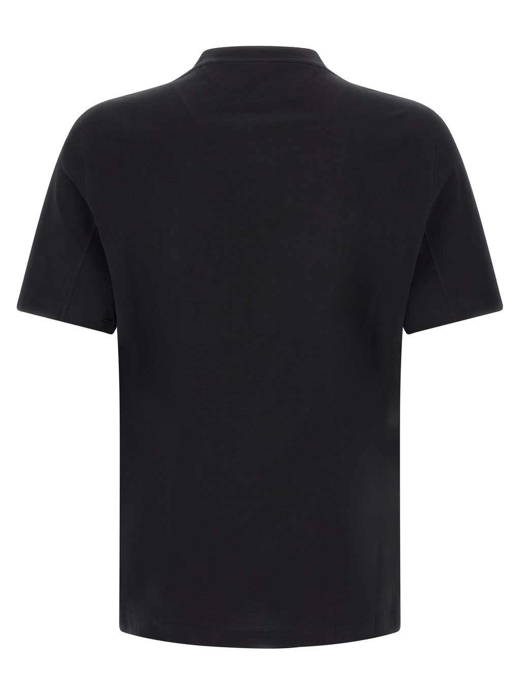 Camiseta de algodón negra Brunello Cucinelli