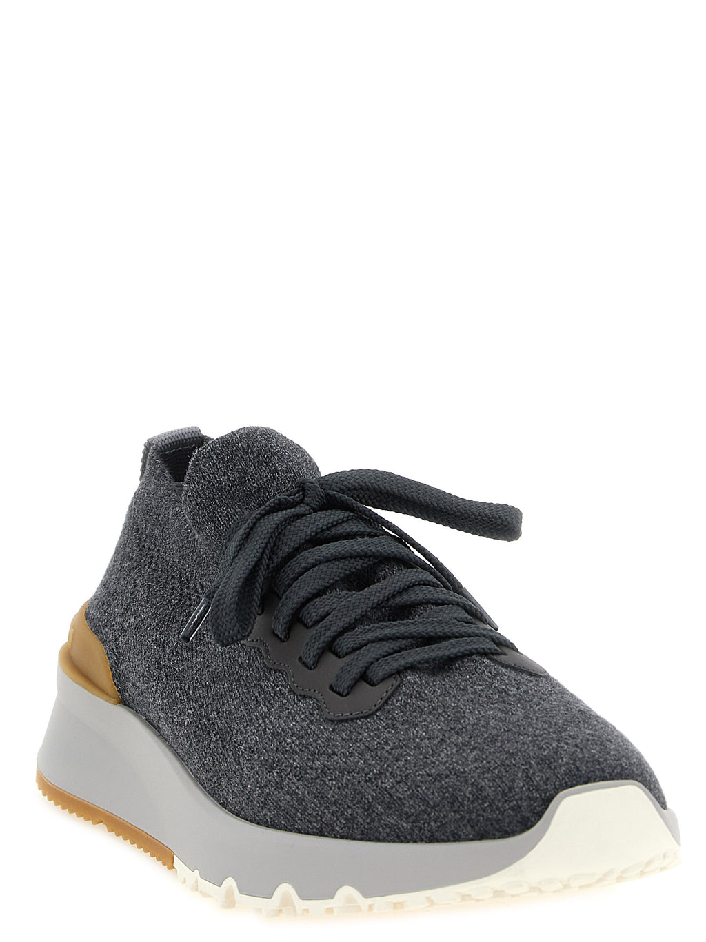Zapatillas deportivas Brunello Cucinelli de algodón gris