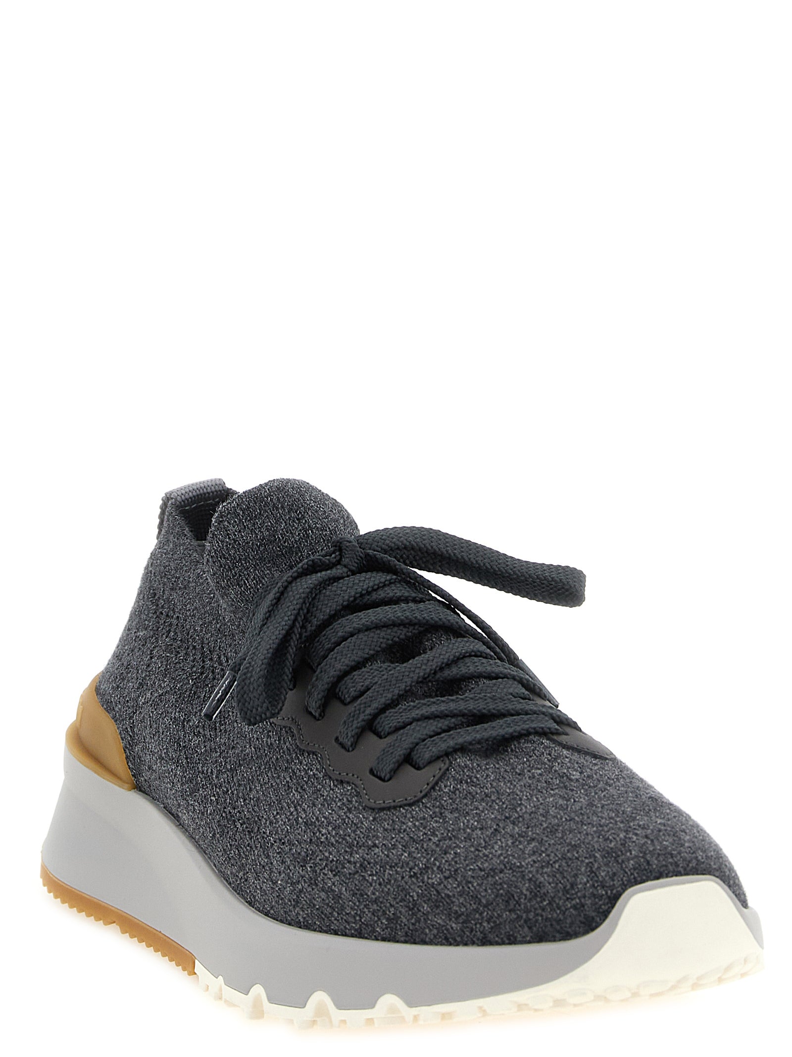Zapatillas deportivas Brunello Cucinelli de algodón gris